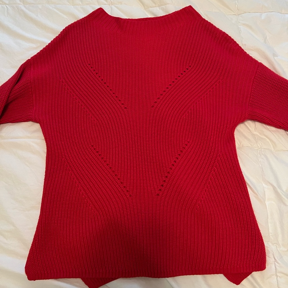 J Crew Red Sweater, Size Medium
